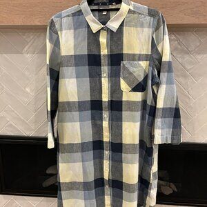 Barbour Linen Shirtdress Beach Cover Up Tunic US sz 10 UK sz 14